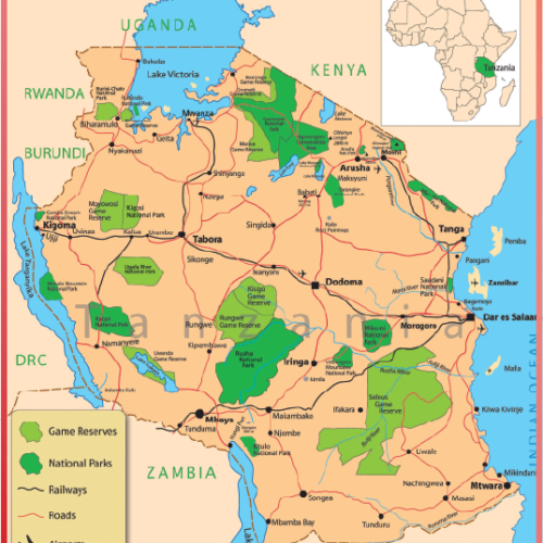 TouristMap-Tanzania